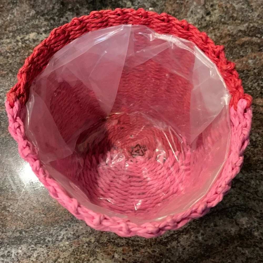 Heart Planter Wicker Woven Basket Holder